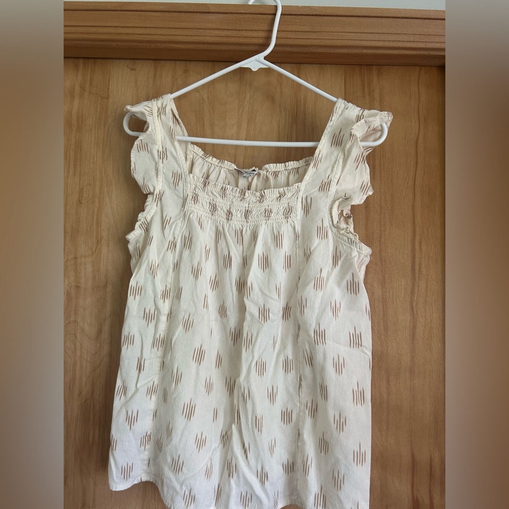 Madewell Ruffle Sleeve Top Medium